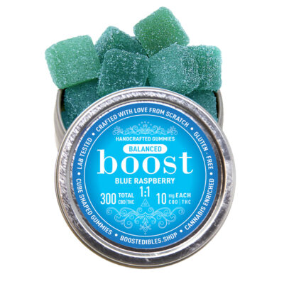 Boost Balanced 1:1 Blue Raspberry Gummies – 300mg